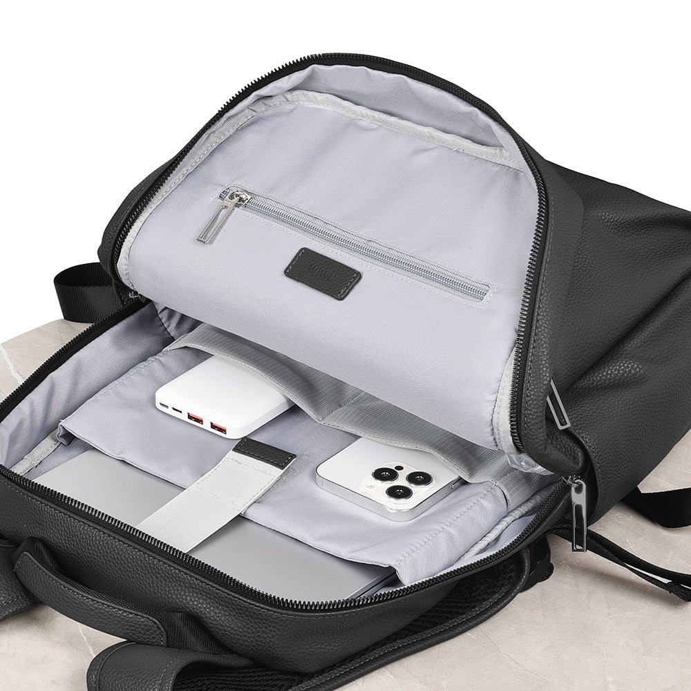 Wiwu Osun Serisi Metal Logolu PU Deri Laptop Sırt Çantası Yeşil