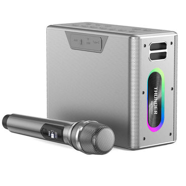 Wiwu P19 Thunder Bluetooth Speaker Hoparlör ve Karaoke Bluetooth Çift Mikrofon Siyah