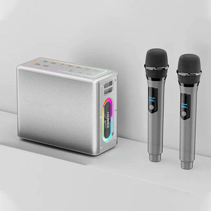 Wiwu P19 Thunder Bluetooth Speaker Hoparlör ve Karaoke Bluetooth Çift Mikrofon Siyah