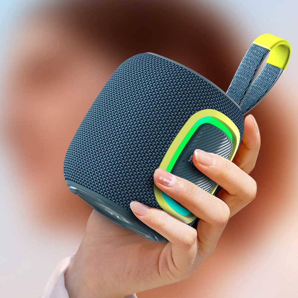 Wiwu P25 RGB Led Işıklı Wireless Bluetooth 5.3 Speaker Hoparlör Mavi