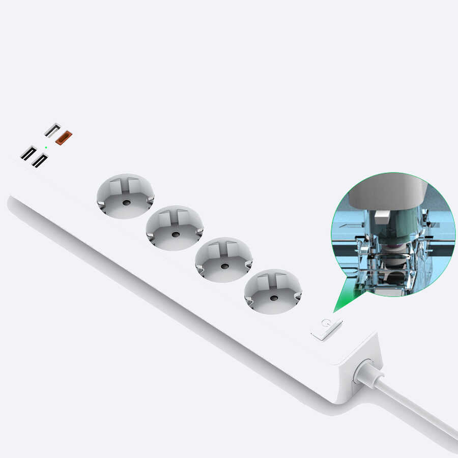 Wiwu PD20W U01EU Power Strip Multi Socket 160 cm Black
