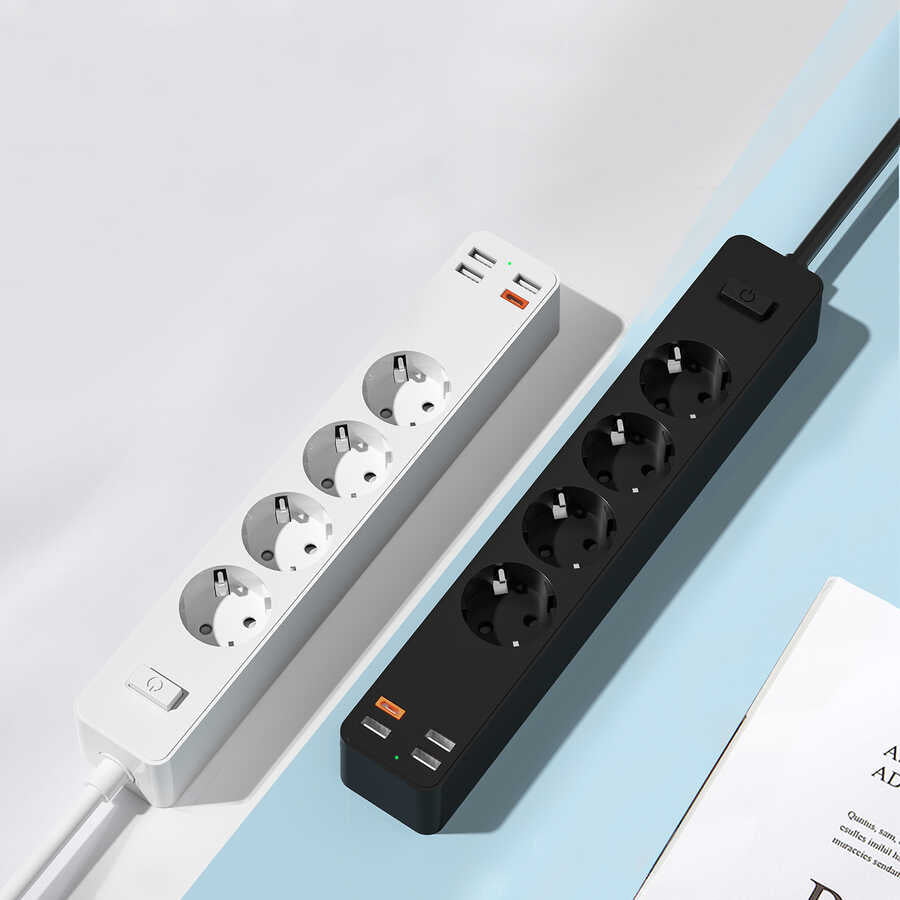 Wiwu PD20W U01EU Power Strip Multi Socket 160 cm Black