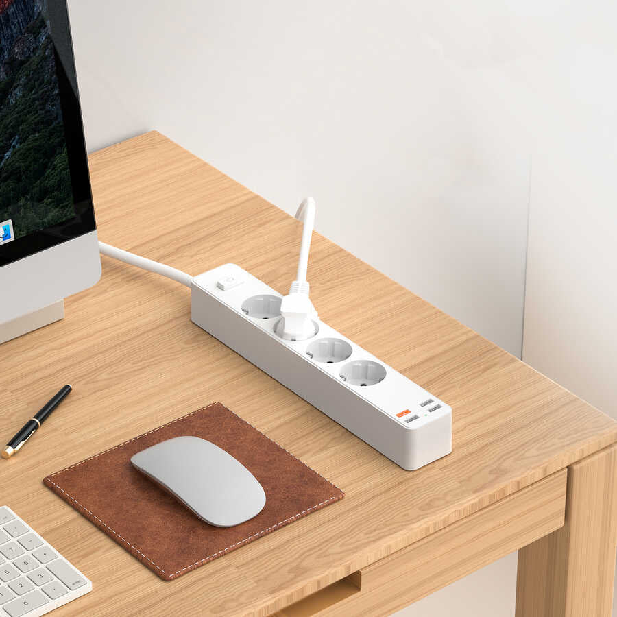 Wiwu PD20W U01EU Power Strip Multi Socket 160 cm Black