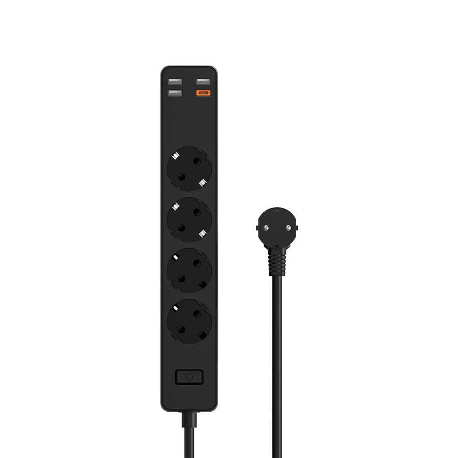 Wiwu PD20W U01EU Power Strip Multi Socket 160 cm Black
