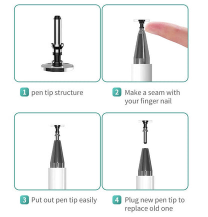 Wiwu Pencil Passive Stylus 2 in 1 Dokunmatik Çizim Kalemi Beyaz