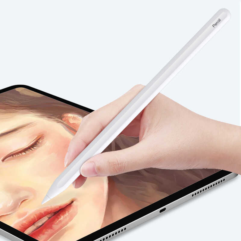 Wiwu Pencil W Dokunmatik Kalem Palm-Rejection Eğim Özellikli Çizim Kalemi Beyaz