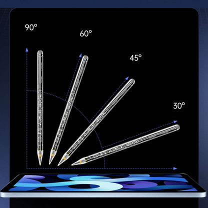 Wiwu Pencil W Pro Dijital Led Göstergeli Palm-Rejection Şeffaf Görünüm Tasarımlı Dokunmatik Çizim Kalemi Renksiz