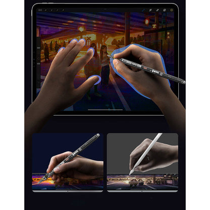 Wiwu Pencil W Pro Dijital Led Göstergeli Palm-Rejection Şeffaf Görünüm Tasarımlı Dokunmatik Çizim Kalemi Renksiz