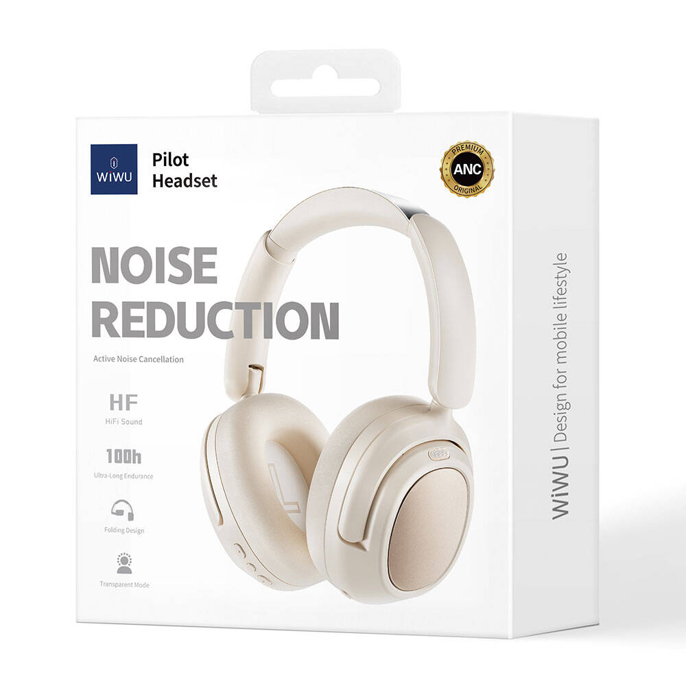 Wiwu Pilot TD-03 ANC Active Noise Cancelling Over-Ear Bluetooth Headphones Black 