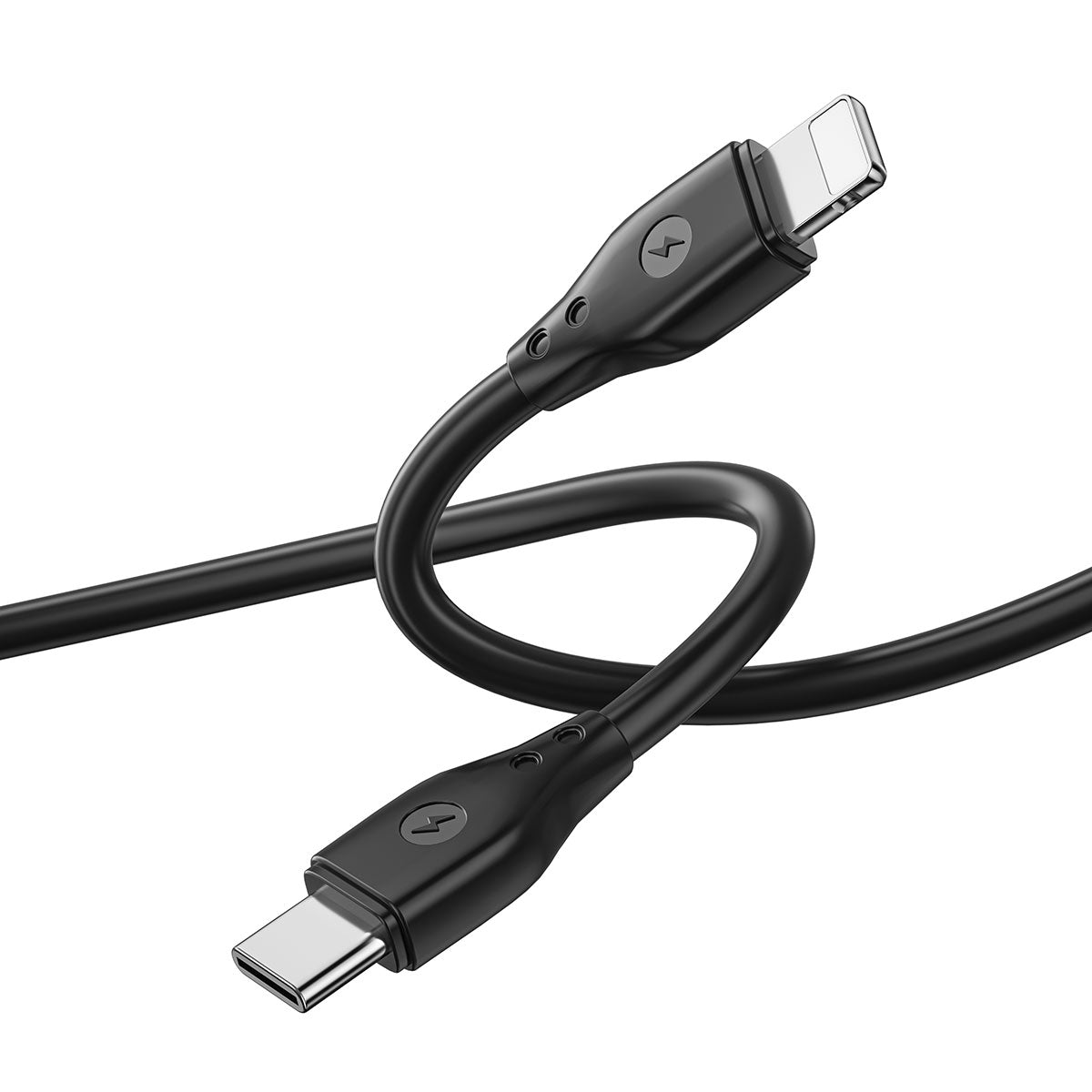 Wiwu Pioneer Wİ-C002 Ultra Flexible 30W Fast Charging Type-C to Lightning PD Cable 1M Black