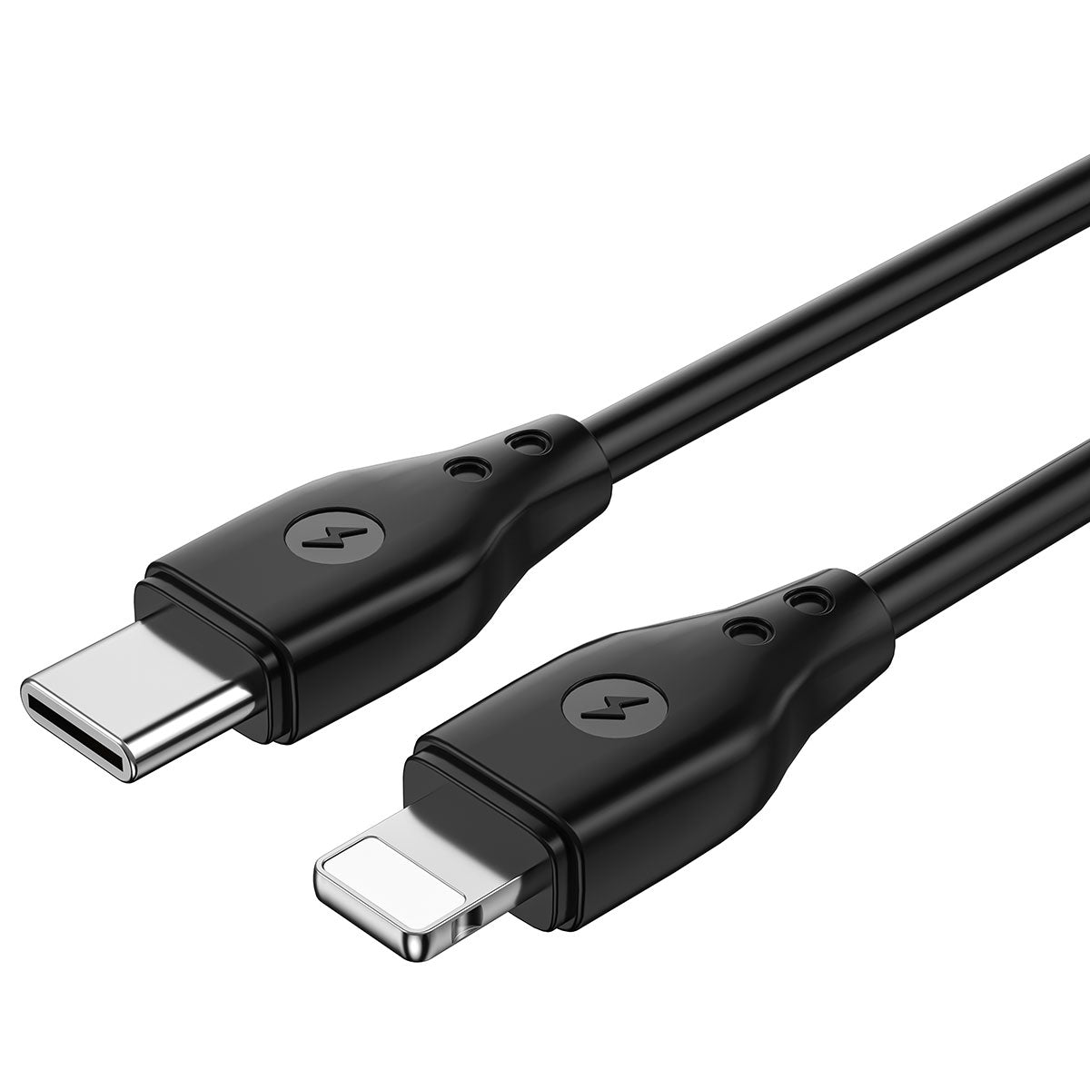 Wiwu Pioneer Wİ-C002 Ultra Flexible 30W Fast Charging Type-C to Lightning PD Cable 1M Black