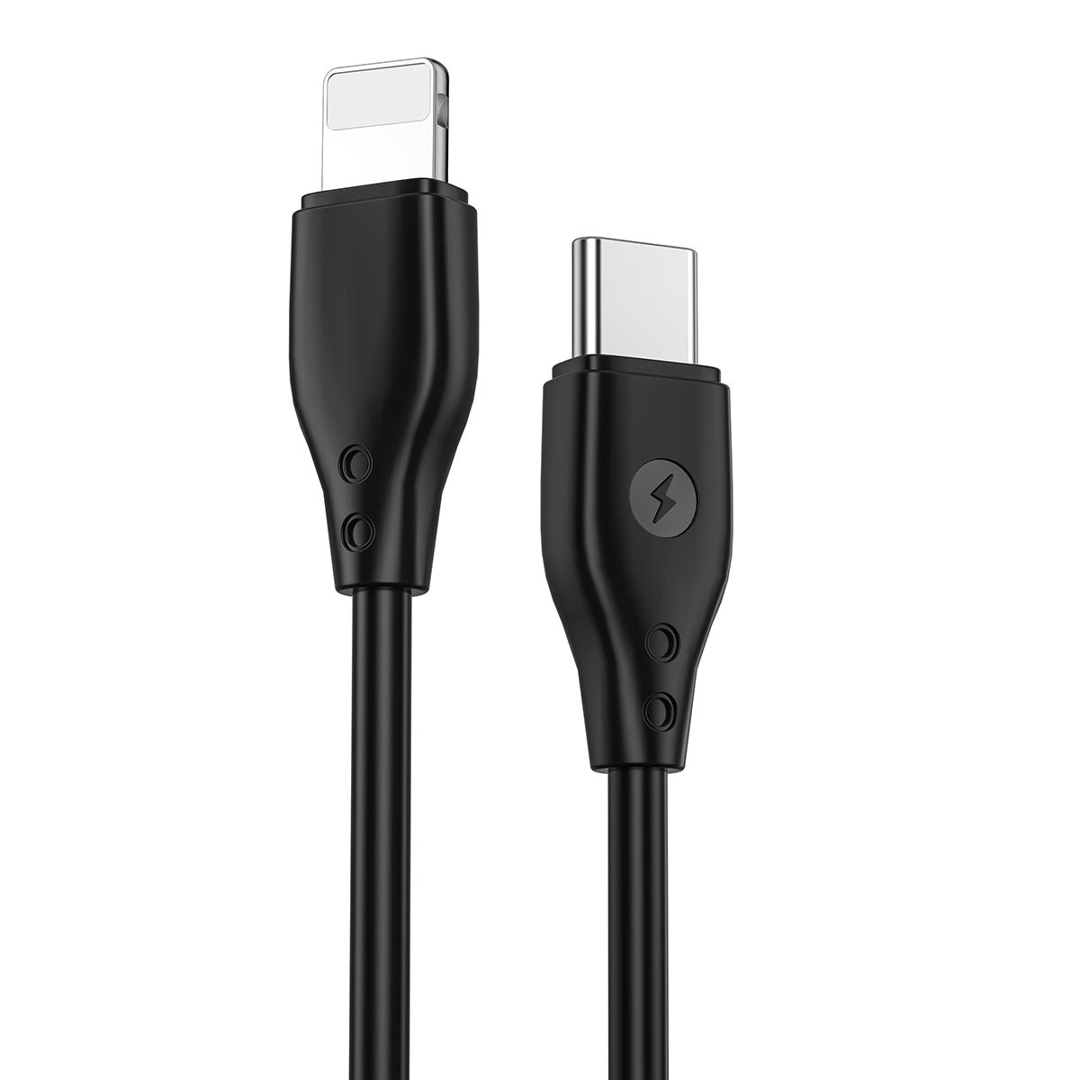 Wiwu Pioneer Wİ-C002 Ultra Flexible 30W Fast Charging Type-C to Lightning PD Cable 1M Black