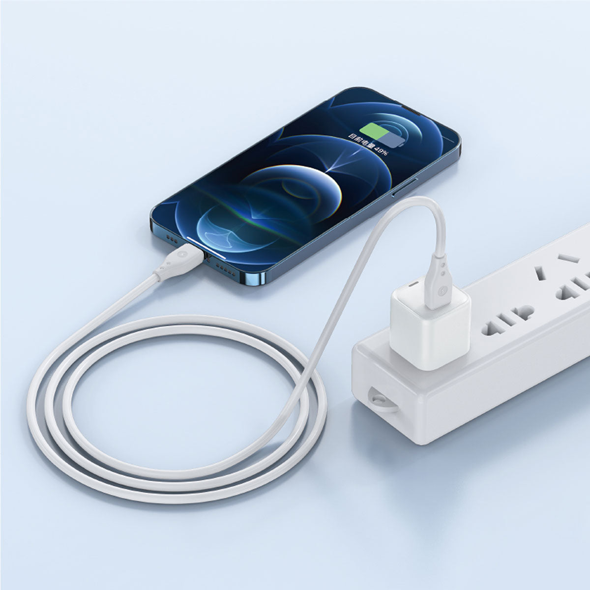 Wiwu Pioneer Wİ-C002 Ultra Flexible 30W Fast Charging Type-C to Lightning PD Cable 1M Black