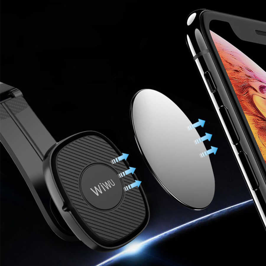 Wiwu PL900 Lotto Magnetic Car Phone Holder Black 