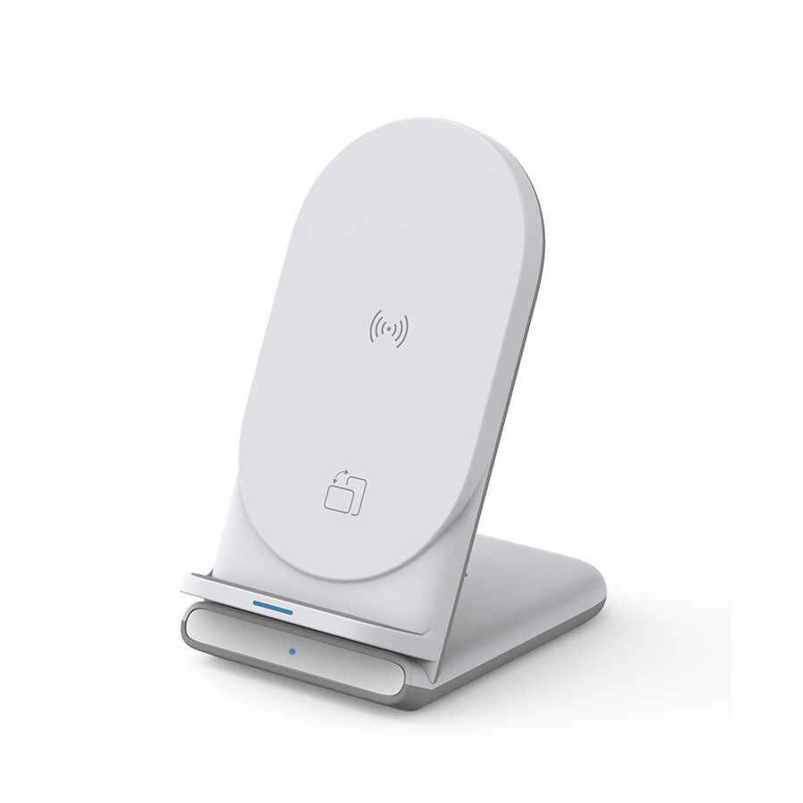 Wiwu Power Air 2 in 1 Wireless Charging Stand White 