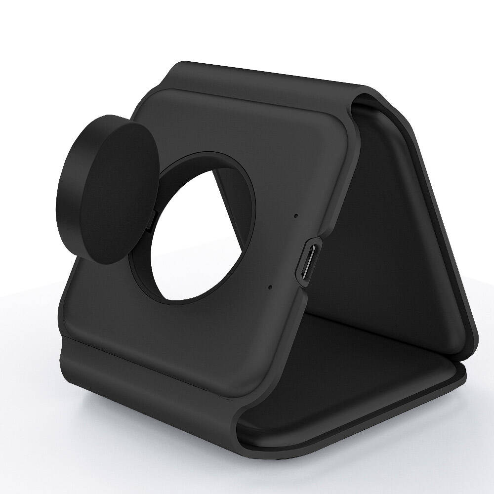 Wiwu Power Air M6 3 in 1 Magnetic Wireless Charging Stand Black 
