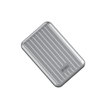 Wiwu PP02 Taşınabilir Wireless Şarj ve PD Hızlı Şarj Özellikli Powerbank 15W 5000mAh Gümüş
