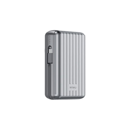 Wiwu PP04 Taşınabilir Wireless Şarj ve PD Hızlı Şarj Özellikli Powerbank 20W 20000mAh Gümüş