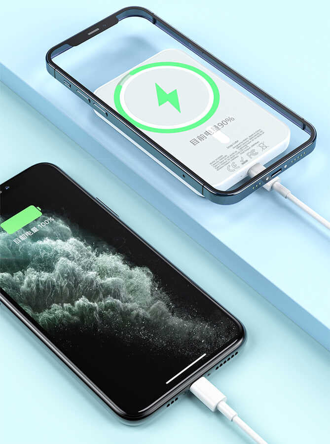 Wiwu SC5000A M-safe Mıknatıslı Wireless Powerbank Beyaz