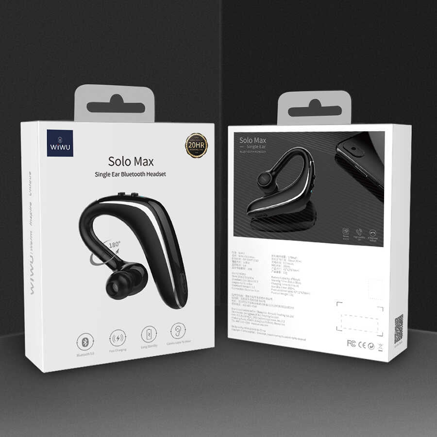 Wiwu Solo Max Bluetooth Headphones Black 