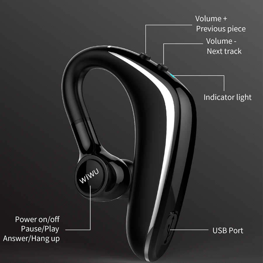 Wiwu Solo Max Bluetooth Headphones Black 