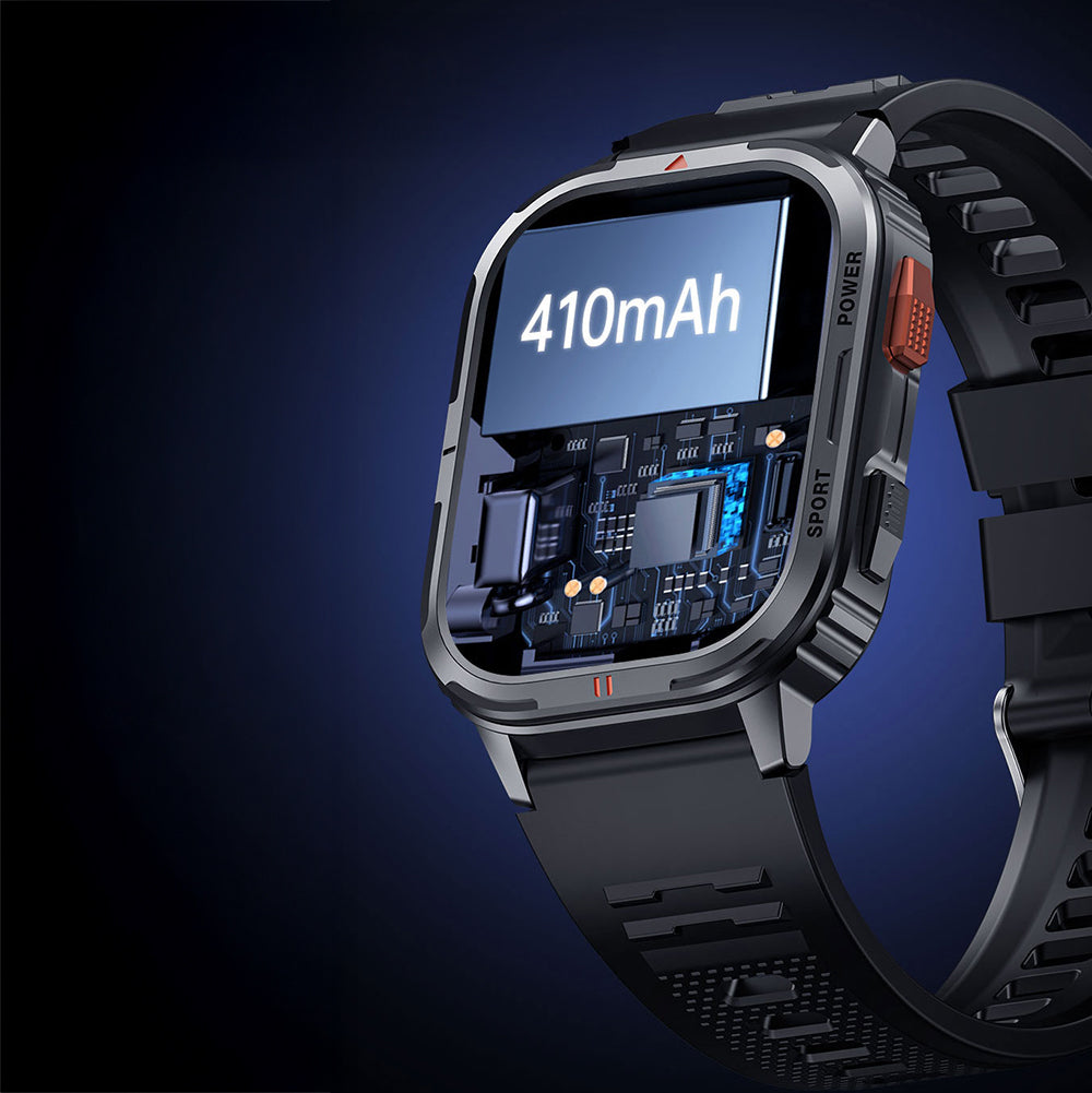 Wiwu SW05 Smart Watch IOS and Android Compatible TFT Screen IP68 Certified Smart Watch Silver 