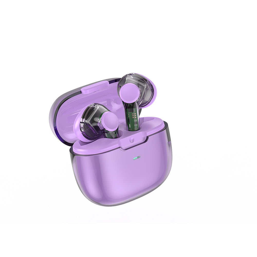 Wiwu T12 Transparent Design In-Ear Bluetooth Headphones Blue 