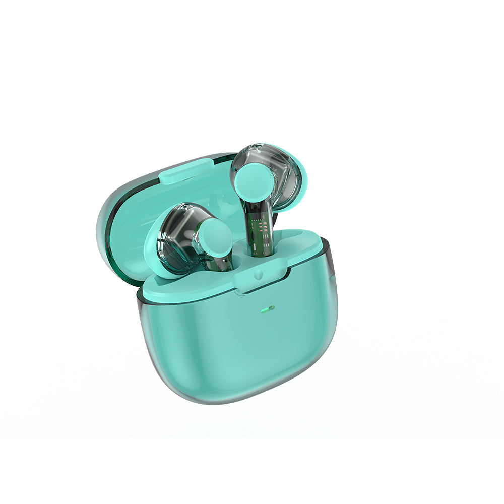 Wiwu T12 Transparent Design In-Ear Bluetooth Headphones Blue 