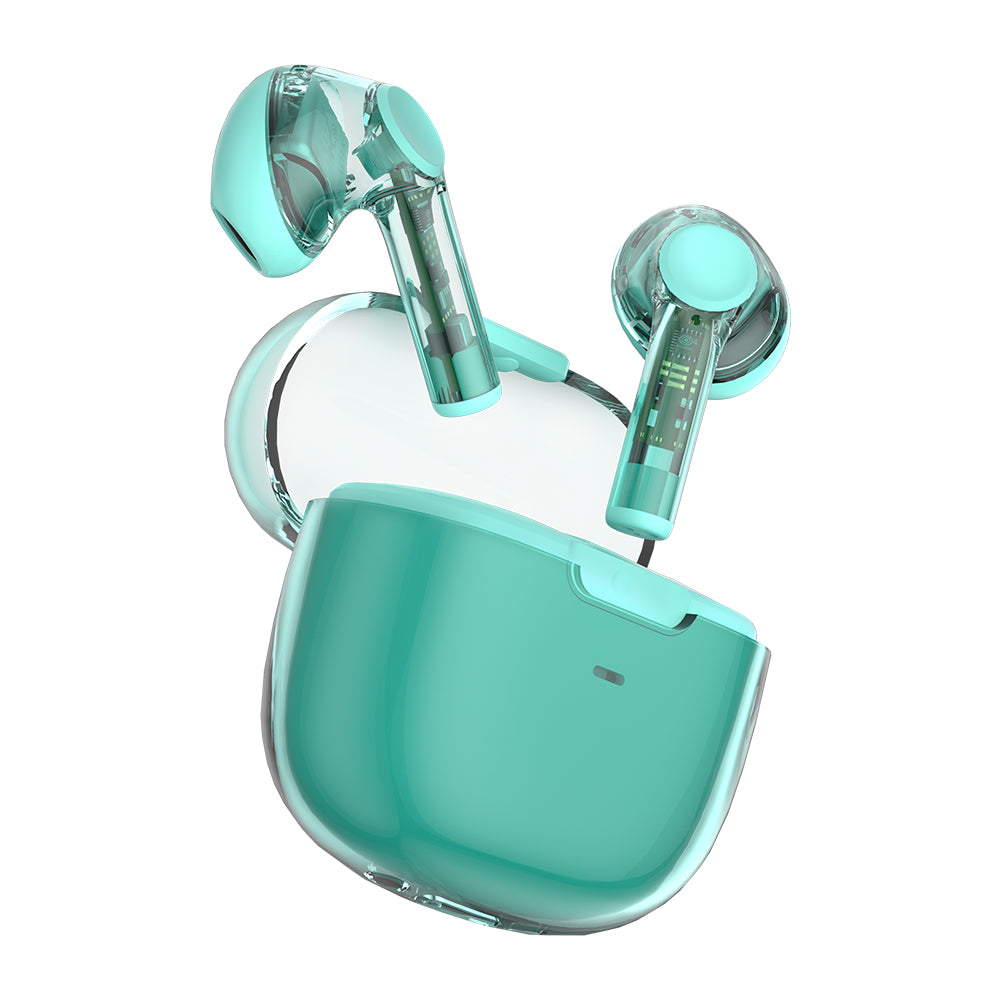 Wiwu T12 Transparent Design In-Ear Bluetooth Headphones Pink 