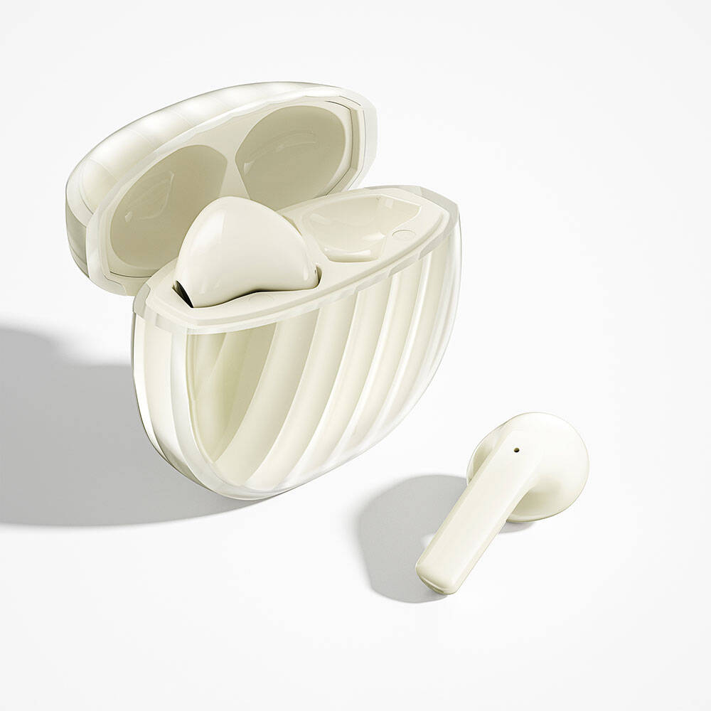 Wiwu T16 Dolby Atmos Aerodynamic Frosted Design In-Ear Bluetooth 5.3 Headphones Cream 