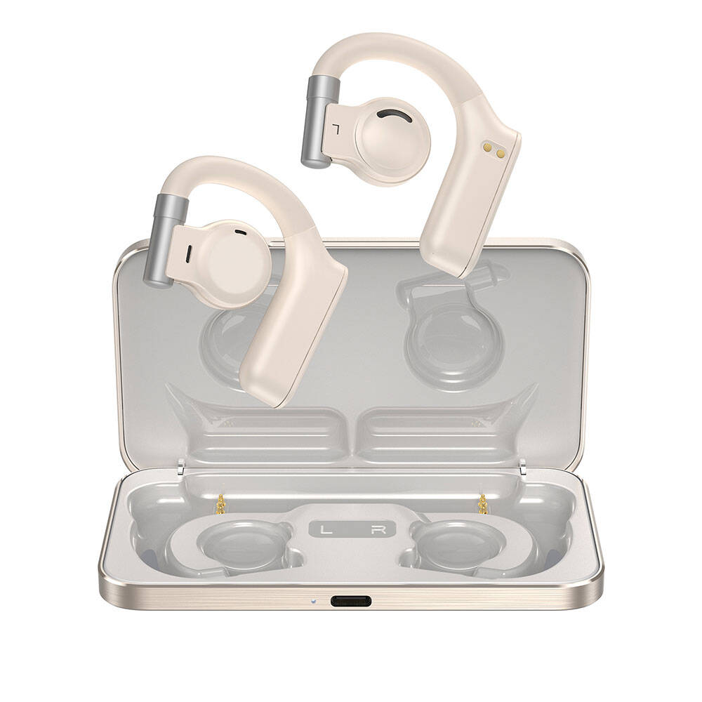 Wiwu T18 Clera Sound Series Freely Adjustable In-Ear Bluetooth 5.2 Headphones Cream 