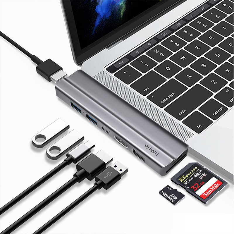 Wiwu T9 Type-C Hub Gray