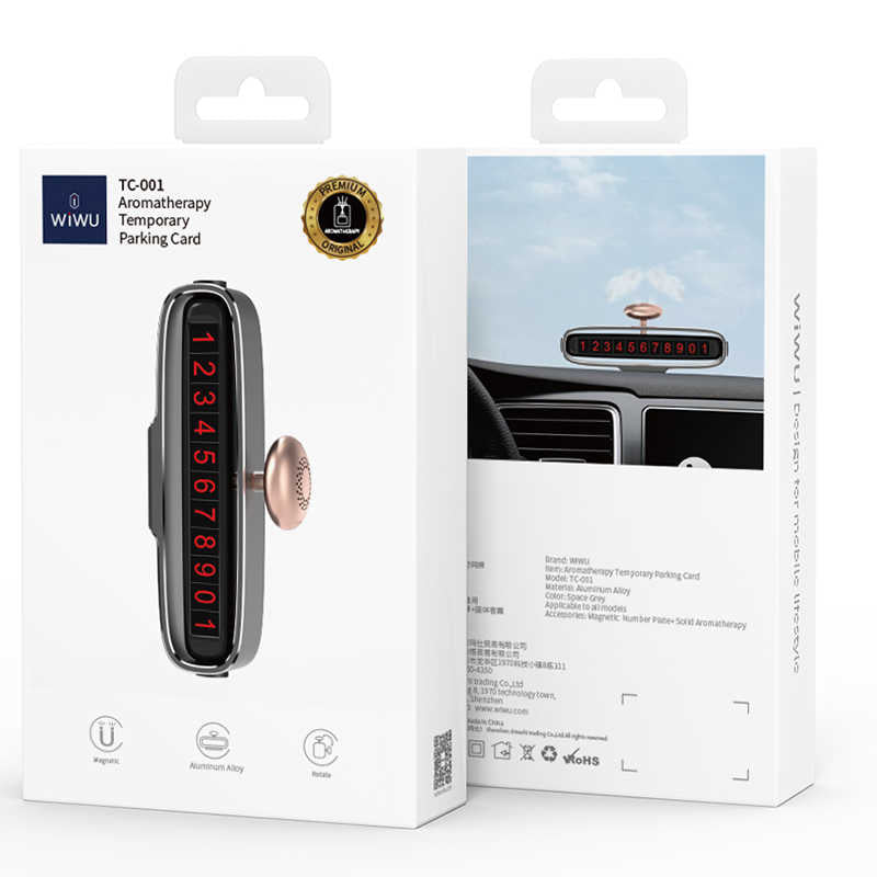 Wiwu TC-001 Vehicle Scented Parking Numbering Device Black