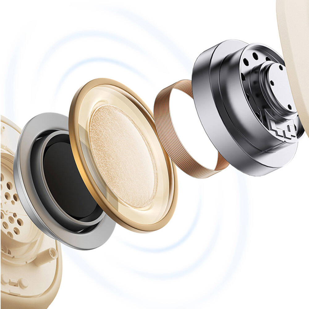 Wiwu TD-01 Bach Series Foldable Over-Ear Bluetooth Headphones Cream 