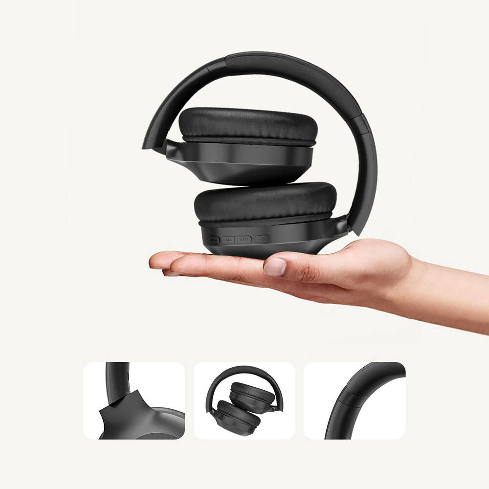 Wiwu TD-01 Bach Series Foldable Over-Ear Bluetooth Headphones Black 