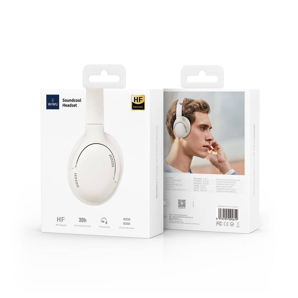 Wiwu TD-02 Sound Cool Series Foldable Over-Ear Bluetooth Headphones Black 