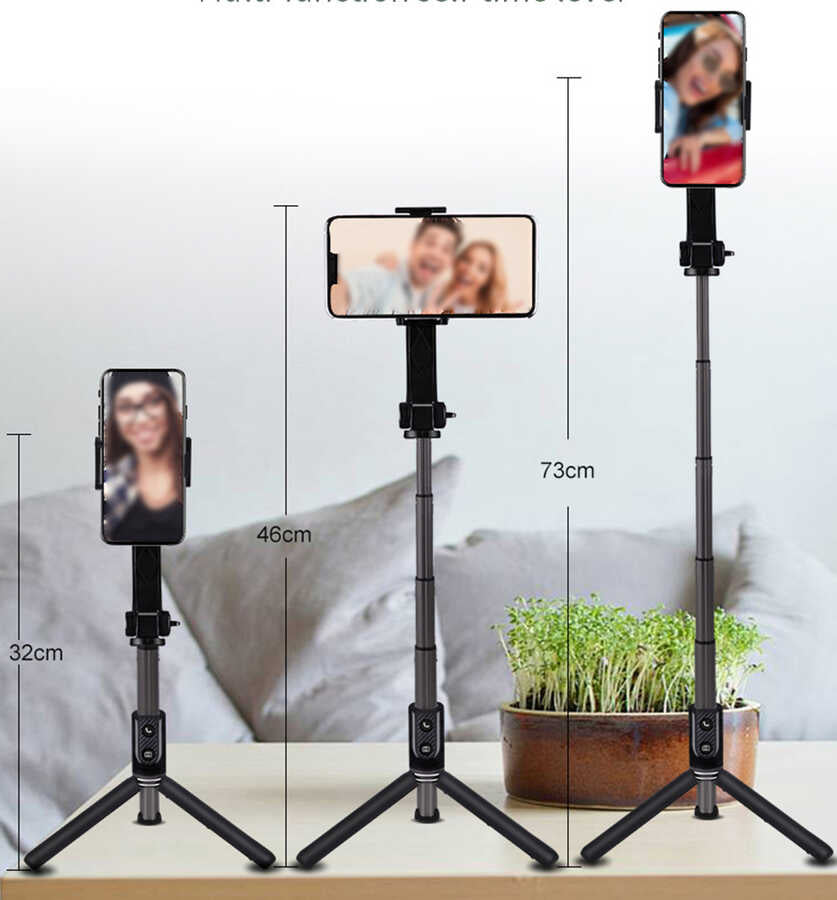 Wiwu TGS-301 Multifunctional Selfie Stick Black