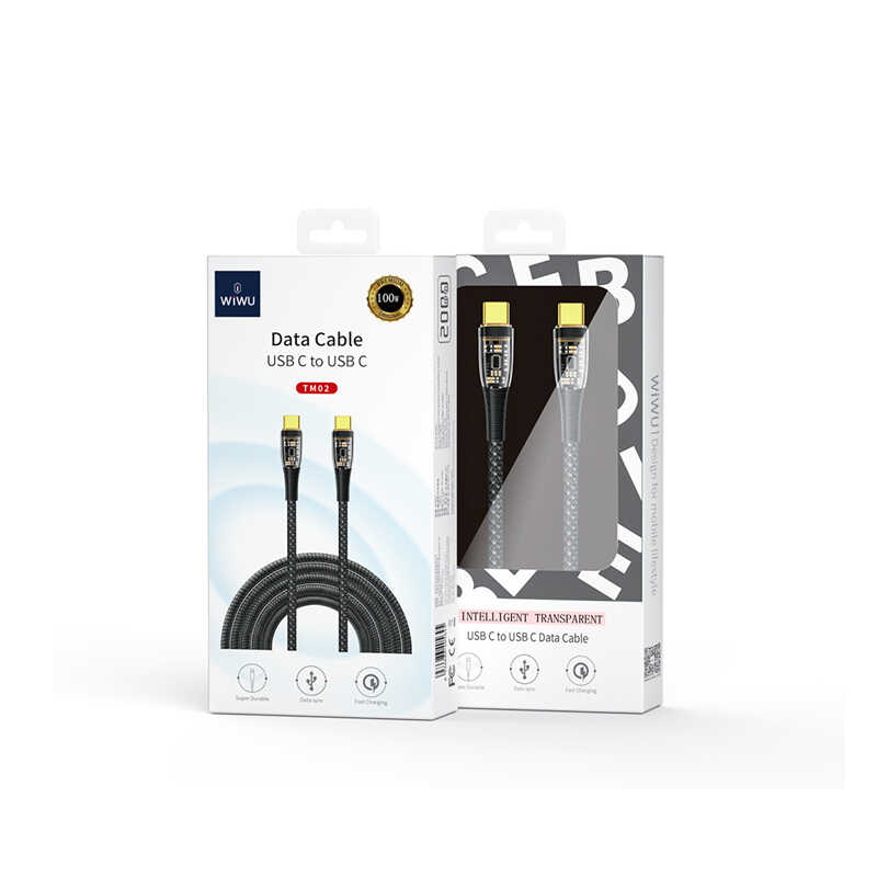 Wiwu TM02 Type-C to Type-C PD Data Cable 480Mbps 100W 2 meters Black