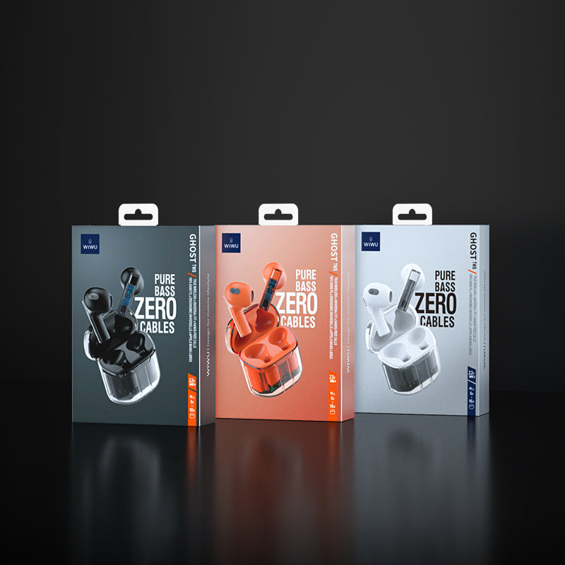 Wiwu TWS11 Transparent Design Ghost In-Ear Bluetooth Earphones Orange 