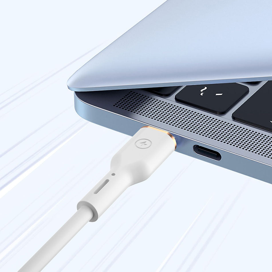 Wiwu Vigor YQ-02 Type-C to Type-C Flexible PD Data Cable 100W 480Mbps 1.2M White 