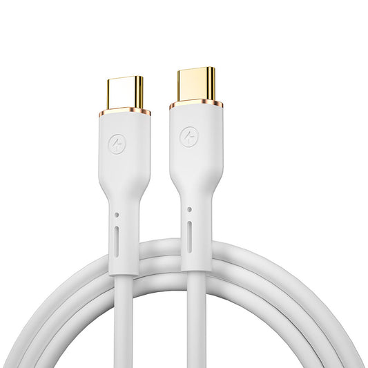 Wiwu Vigor YQ-02 Type-C to Type-C Flexible PD Data Cable 100W 480Mbps 1.2M White 