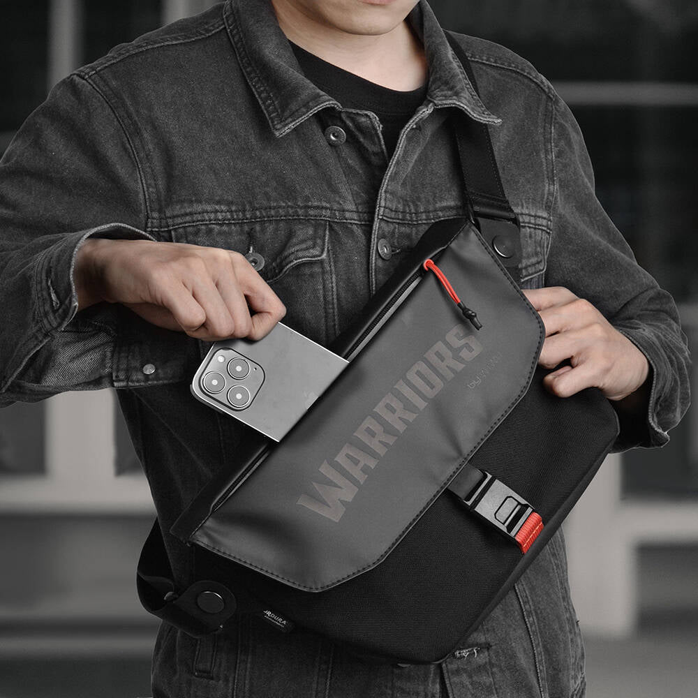 Wiwu Warriors Message Bag X Manyetik Tokalı Cordura 1000D Naylon Crossbody Çapraz Vücut Çantası Siyah