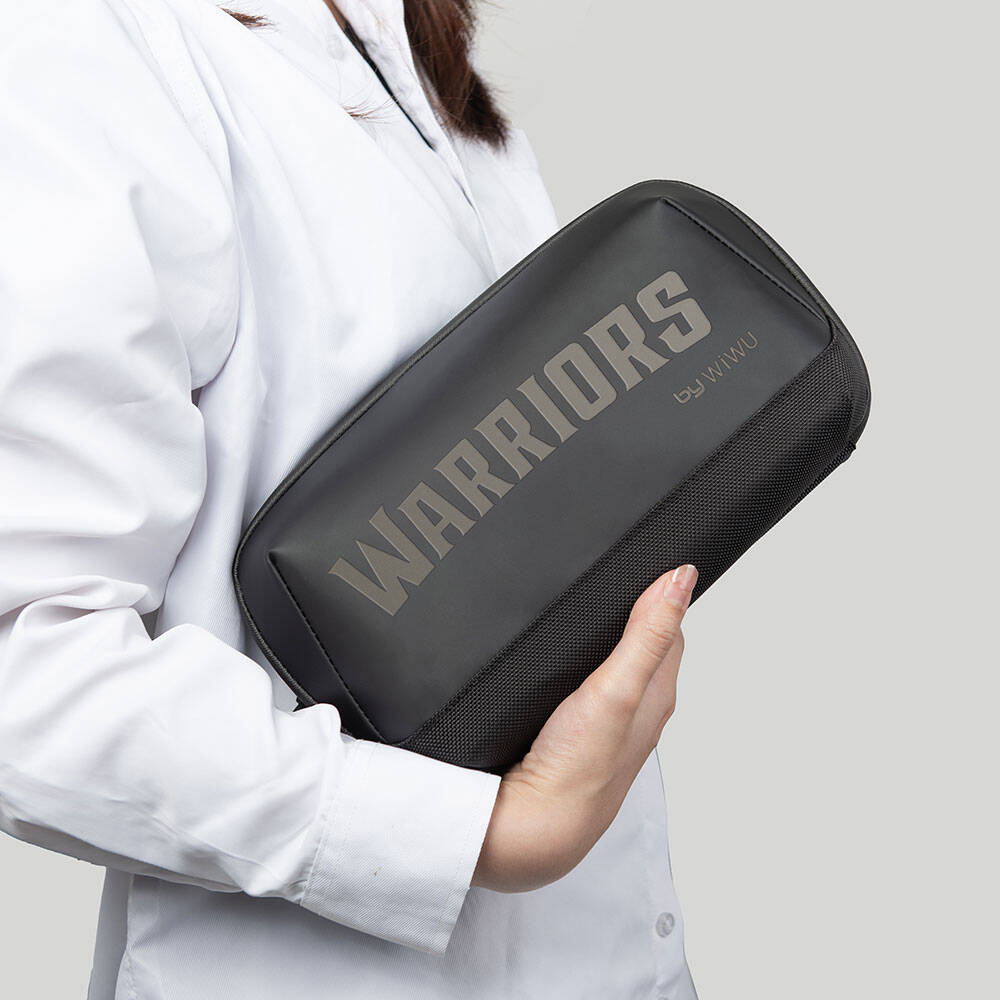Wiwu Warriors Tech Pouch X Pro Dupont Cordura 1000D Naylon Kumaş Macbook Aksesuar Çantası Siyah