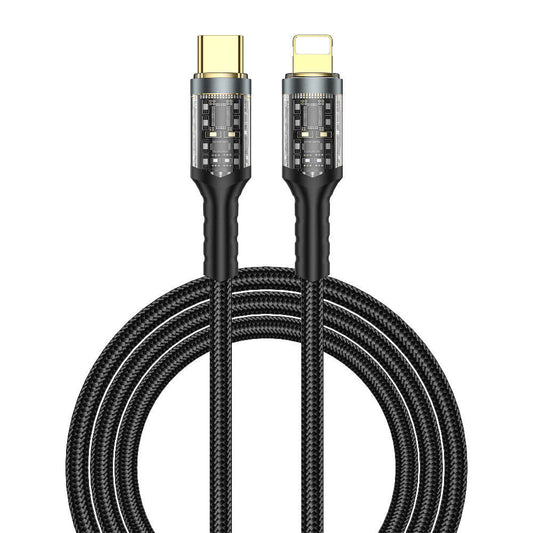 Wiwu Wi-C016 Geek Series Type-C to Lightning PD Data Cable 30W 1.2 Meters Black 