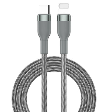 Wiwu WI-C017 Concise Series Type-C to Lightning PD Data Cable 30W 2 Meters Gray