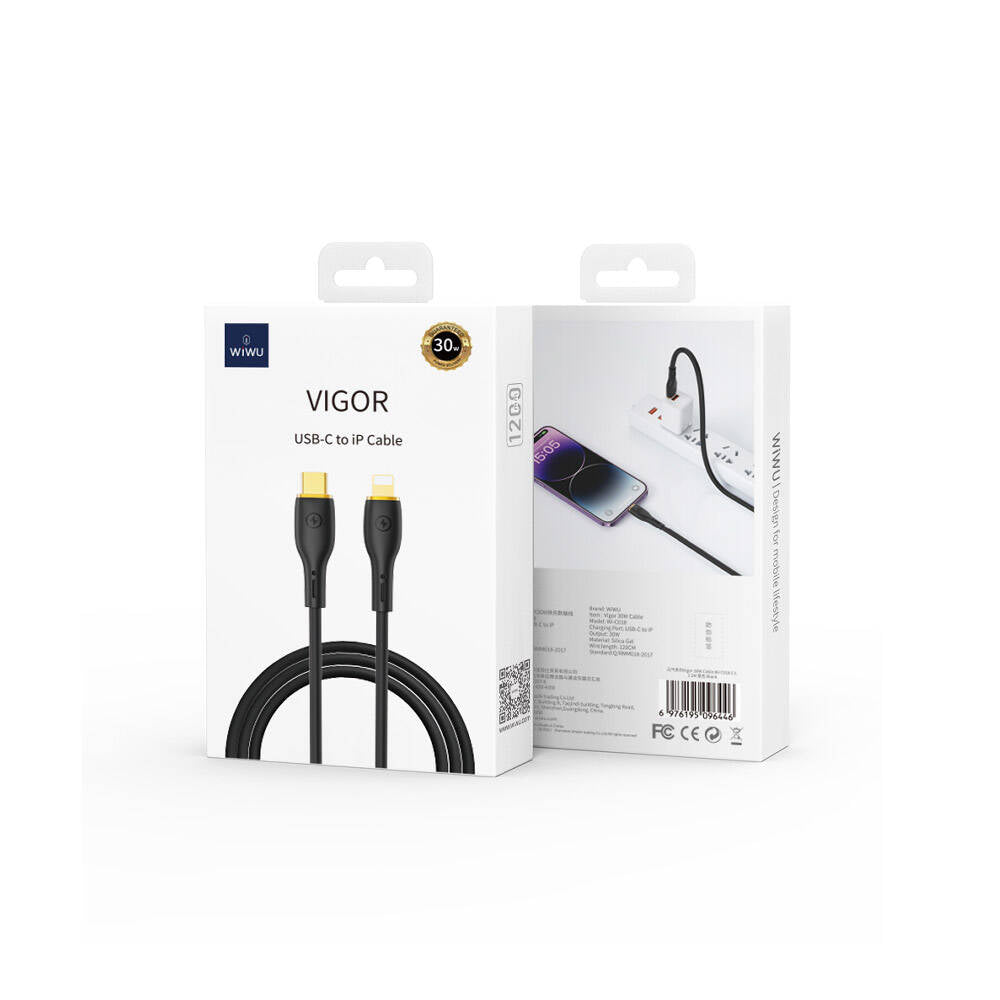 Wiwu Wi-C018 Vigor Series Type-C to Lightning PD Data Cable 30W 1.2 Meters White 
