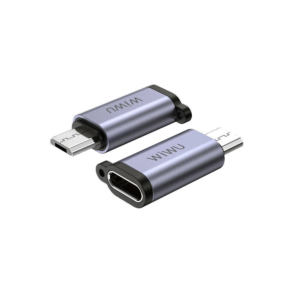 Wiwu Wi-C031 Concise Series 3in1 Type-C to USB-A/Micro USB/Lightning Adapter Pack Gray 