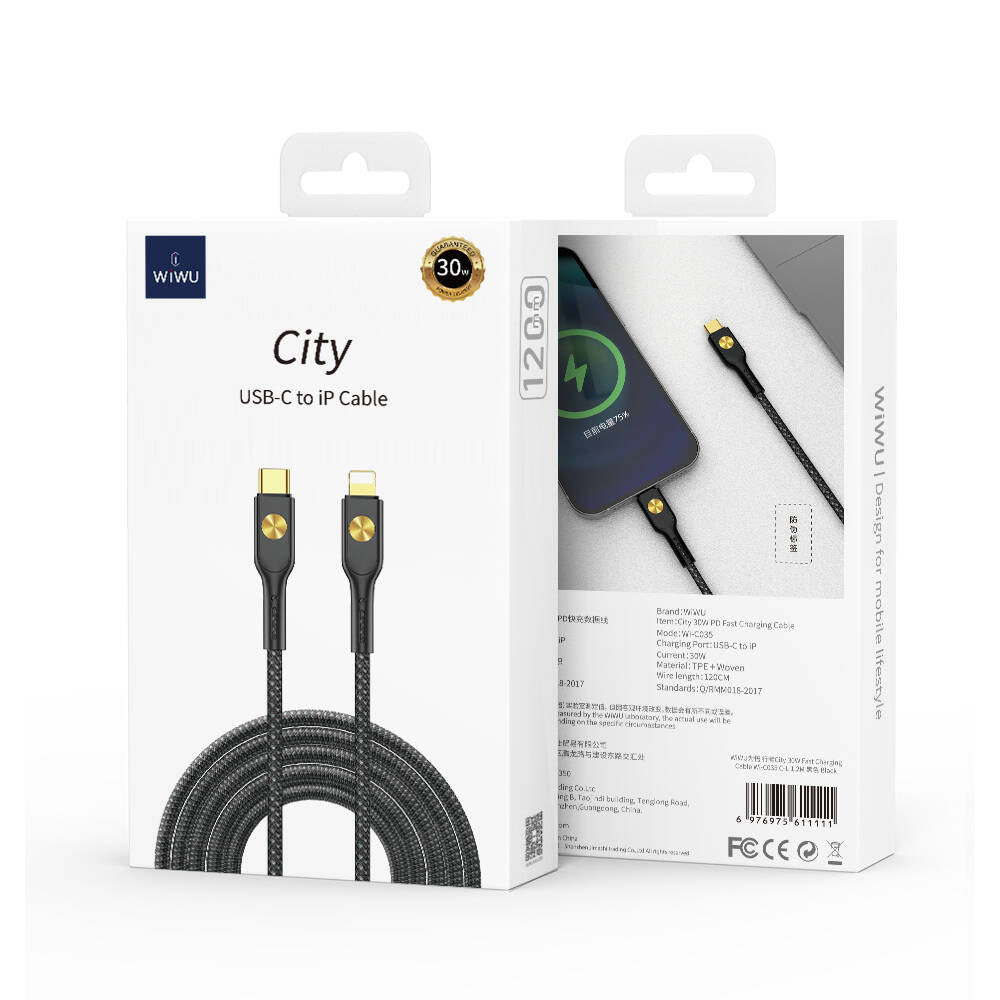 Wiwu Wi-C035 Type-C to Lightning PD Cable 30W 120cm White 