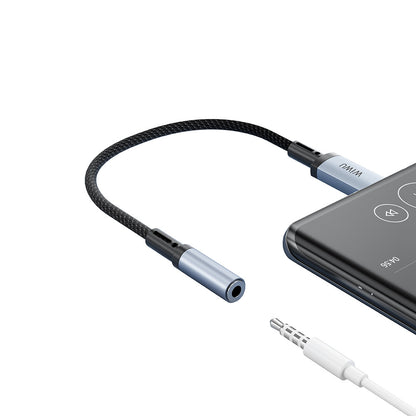 Wiwu Wi-C047 Legend Serisi Type-C To 3.5mm Aux Çevirici Ses Adaptörü Siyah