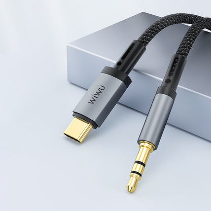 Wiwu Wi-C048 Legend Audio Serisi Type-C to 3.5mm Aux Ses Kablosu 1.5M Siyah
